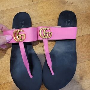 Gucci Pink Orchid Thong Sandals for Women